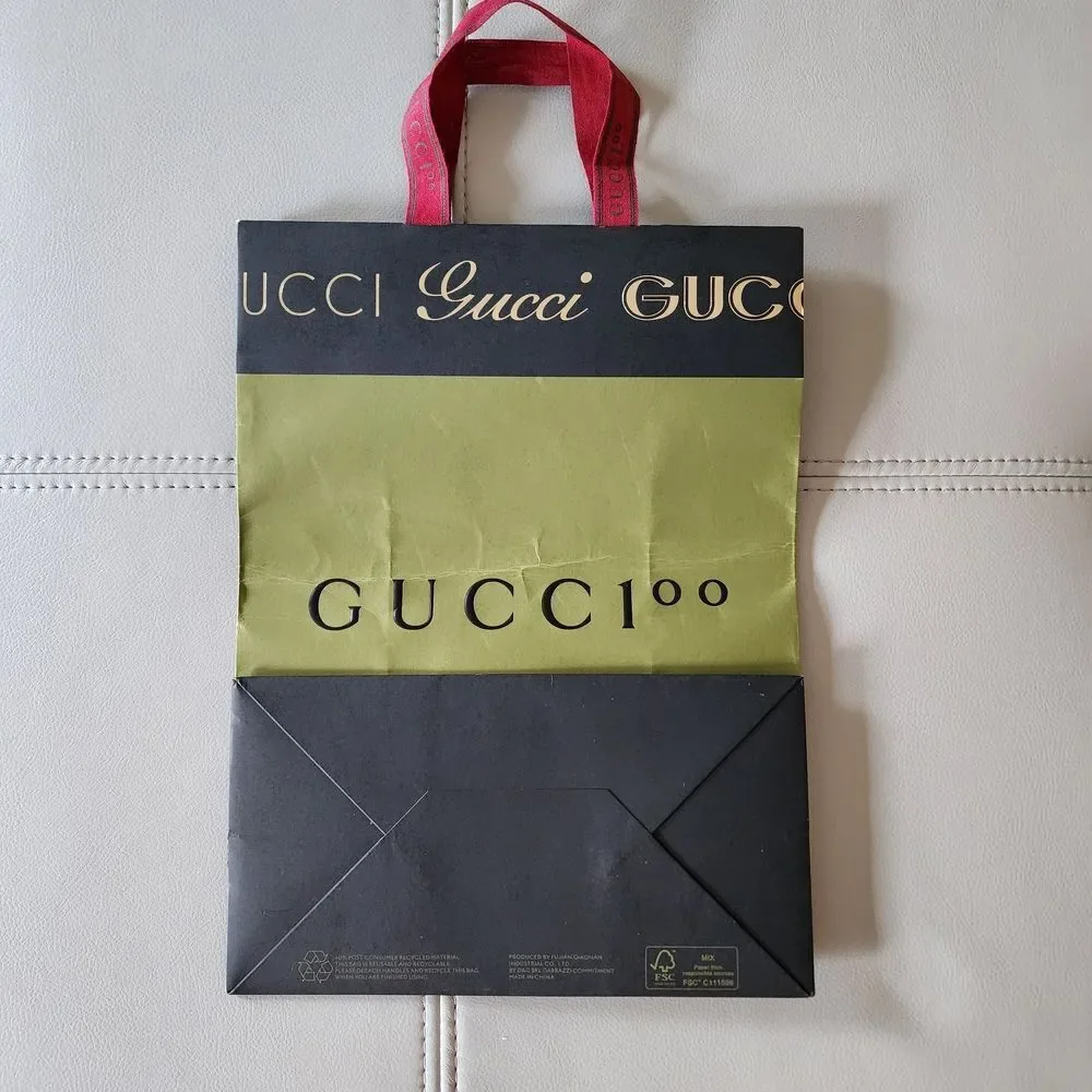 Gucci Green and Black Gift Bags
